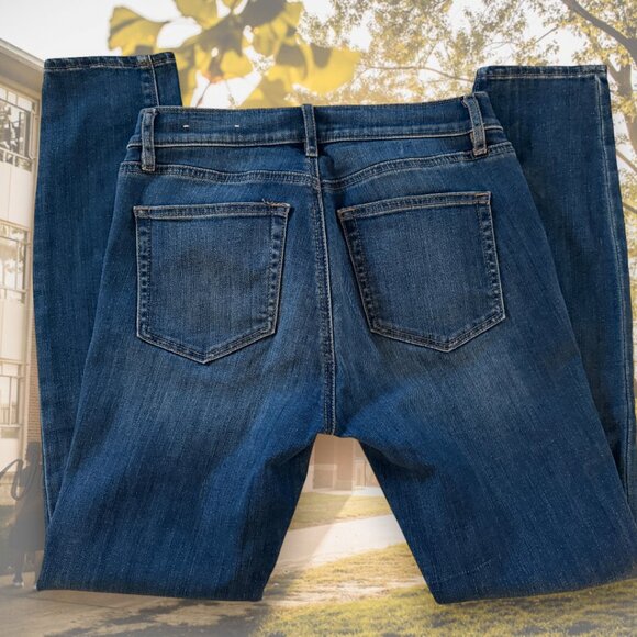 LOFT High Medium Wash High Rize Stretchy Skinny Cotton Jeans - Picture 5 of 10